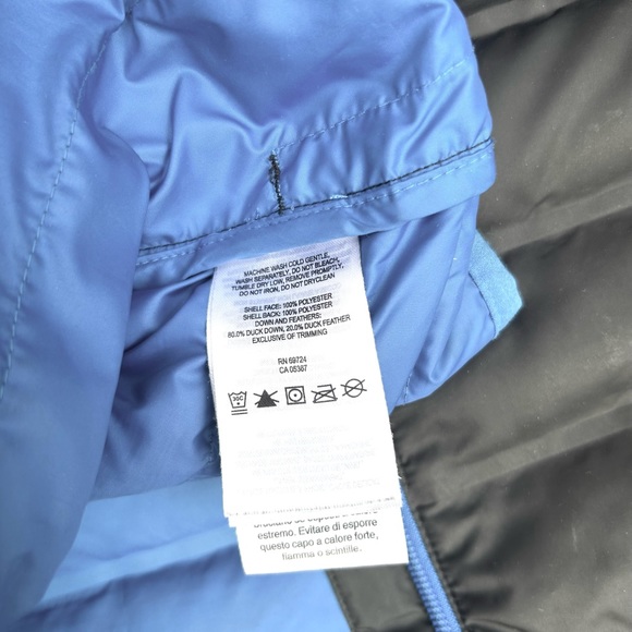 Columbia mens Powder Lite Jacket black with blue trimming - Picture 11 of 11